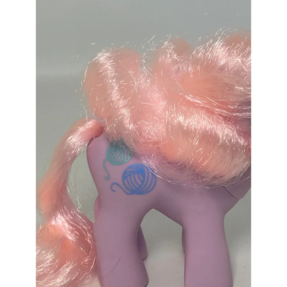 Vintage My Little Pony G1 Baby Fleecy Lavender Pink Yarn Balls‎ Hasbro 1984